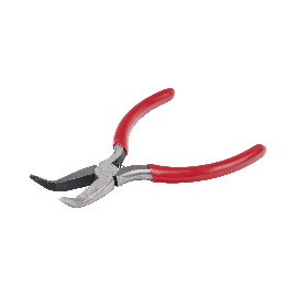 Pinza punta Curveada de 5” con Mango Forrado Plástico.