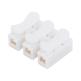 Conector tipo PUSH de 3 Contactos / Para una Conexión Rápida / Puentes de Cables