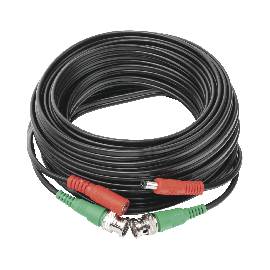 10 metros / Cable coaxial ( BNC ) + Alimentación / 100 % Cobre / Para Cámaras 4K  / Uso interior