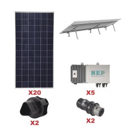 Kit Solar para interconexión de 5.5 kW de Potencia, 110 Vca con Micro Inversores y Paneles Policristalinos