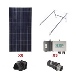 Kit Solar para Interconexión de 1.65 KW de Potencia, 110 Vca con Micro Inversores y Paneles Policristalinos.