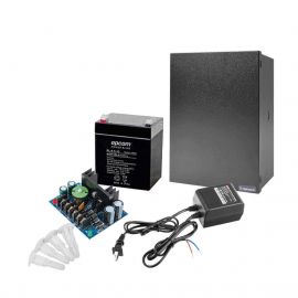 Kit con fuente ALTRONIX de 12 Vcd a 4 Amper, incluye transformador y batería de 4.5 Amper