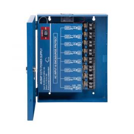 Fuente de poder profesional HEAVY DUTY de 11 15 Vcd @ 16 Amper, para 8 cámaras, con voltaje de entrada de: 110-220 Vca / Compatible con cámaras 4K