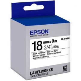 Labelworks Standard Tape Lk-5Wb N Black/White 18Mm