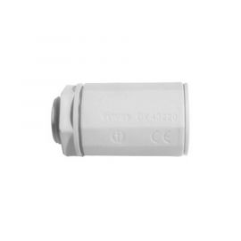 Conector (Racor) de tubería rígida a tubería flexible (Diflex), PVC Auto-Extinguible, 20 mm (3/4"), IP65