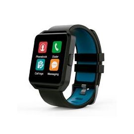 Ghia Smart Watch, Pantalla 1.54 Touch, Bt, Ios, Android, Negro, Azul