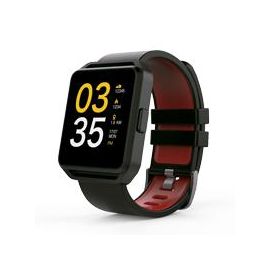 Ghia Smart Watch, Pantalla 1.54 Touch, Bt, Ios, Android, Negro, Rojo