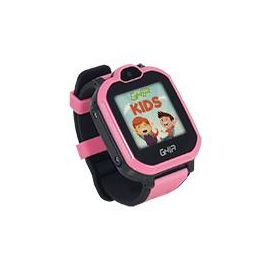 Ghia Smart Watch Kids 4G Rosa-Negro, 1.44 Pulgadas Touch con Linterna y Cámara/Sim Card 3G-4G