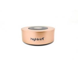 Bocina inalámbrica Highlink Touch Rosa Oro - lector micro SD, batería recargable.