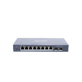 Switch Gigabit PoE+ / Administrable / 8 puertos 10/100/1000 Mbps PoE+ / 2 puertos SFP / configuración remota desde Hik-PartnerPro / PoE hasta 250 metros / 110 W