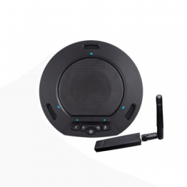 Micrófono y Bocina Inalámbrica Omnidireccional / DNR / Adaptador USB 2.4 GHz / Ideal para Videoconferencias