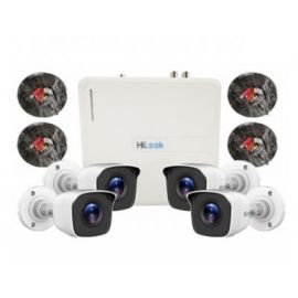 Sistema Completo de CCTV HILOOK KIT7204BM, Metal, 4, H264+, 720p (1MP)