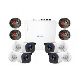 Sistema Completo de CCTV HILOOK KIT7208BM, Policarbonato, 8, H264+, 720p (1MP)
