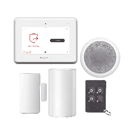 Kit de Panel de Alarma PROA7PLUS con Sirena, Sensor de Movimiento, Contacto Magnetico y Control Remoto