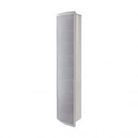 Altavoz Tipo Columna para Exterior, Configurable a 80, 40, 20 o 10 Watts, Color Blanco, Fabricado en Aluminio