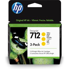 Cartucho HP 712 - Amarillo, 3PACK (29ML)