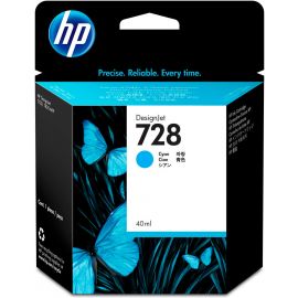 Hp 728 Cyan 40Ml Tinta Amplio Formato F9J63A