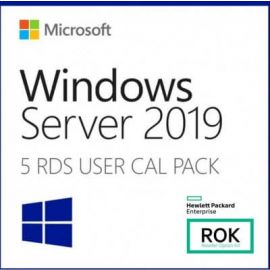 LICENCIAMIENTO MICROSOFT WINDOWS SERVER 2019 HP P11073-DN1, 5 LICENCIAS RDS/REMOTAS, WINDOWS