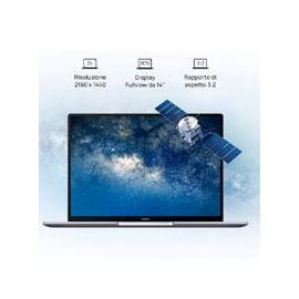 Portatil Laptop Huawei Matebook 14,14.0 Pulgadas,  Procesar Intel Core I7, Memoria 16Gb Ddr + 512 Gb Ssd, Windows Pro, Color Gris Espacial