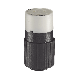 Conector de 15 A 125 V CA/ 2 Polos 3 Hilos/ Grado Industrial/ Color  Blanco y Negro/ NEMA 5-15R.