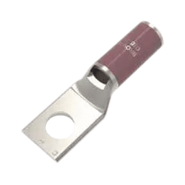 Zapata Terminal de Compresión BURNDY Cañón Corto para Tornillo de 1/4" y Calibre 2 AWG.