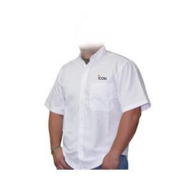 Camisa Color Blanco, Manga Corta, Logo ICOM.