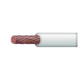 Cable 10 awg color blanco,Conductor de cobre suave cableado. Aislamiento de PVC, autoextinguible. (Venta por Metro)