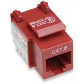 Jack Rj45 Cat6 Utp Keystone De Impacto Rojo