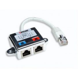 Adaptador de red INTELLINETRJ-45, RJ-45, Hembra/hembra, Plata