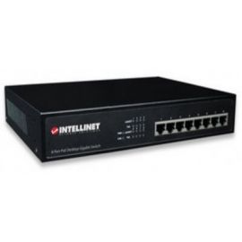 Switch INTELLINET Gigabit PoE+ de 8 puertosNegro, 135 W, 8 puertos, Cat5e, Cat6, RJ-45