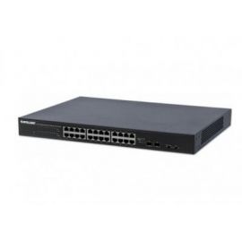 Switch INTELLINET 24 puertos Gigabit Ethernet PoE+ con enlace a 10 GbENegro, 450 W, 24 puertos, Cat5, Cat5e, RJ-45