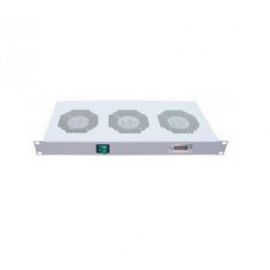 Ventilador Intellinet 1U, con 3 Ventiladores para Gabinete 19,