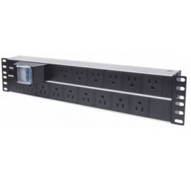Barra PDU INTELLINET 714075Regleta eléctrica, 2U, Aluminio