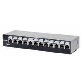 Panel Parcheo Intellinet Cat6 12 Ptos Escritorio C/Bloqueo