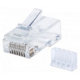 Plug Modular Rj45 Utp Cat6 Multifilar 90Pzs Contacto Chapa Oro