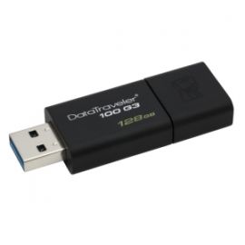 Memoria USB Kingston Technology - 128 GB, USB 3.0, 100 MB/s, 10 MB/s, Negro