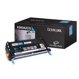Toner Láser Lexmark Color Cyan, Rendimiento Estándar, X560A2Cg, hasta 4,000 Paginas, 5% de Cobertura, para Modelos: X560