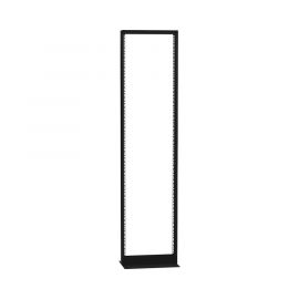 Rack de 2 Postes (Doble Perforación), Estándar 19", 45 Unidades, Fabricado en Acero, Base "L" para Anclar a Piso.