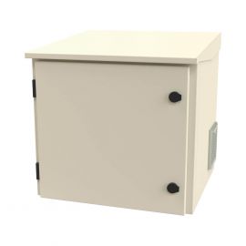 Gabinete de Exterior con Rack de 19" de 9U con Ventiladores y Termostato (Montaje a poste o torre se vende por separado).