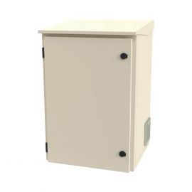 Gabinete de Exterior con Rack de 19" de 16U con Ventiladores y Termostato (Montaje a poste o torre se vende por separado).