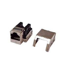Módulo Jack Keystone Cat5e con terminación 110 (Punchdown) blindado (STP)Metal