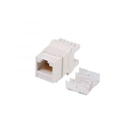 Módulo Jack Keystone Cat5e con terminación en ángulo 180 º  Color Blanco