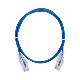 Cable de Parcheo Slim UTP Cat6 1 metro, Azul, Diámetro Reducido (28 AWG)