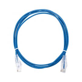 Cable de Parcheo Slim UTP Cat6 2 m Azul Diámetro Reducido (28 AWG)