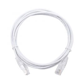 Cable de Parcheo Slim UTP Cat6 - 3 m Blanco Diámetro Reducido (28 AWG)
