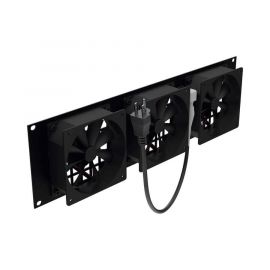 Kit de 3 Ventilador 110 Vca (12 x 12 cm) para rack con clavija 5-15P