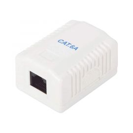 Caja de pared con 1 puerto, incluye 1 jack UTP Cat6A