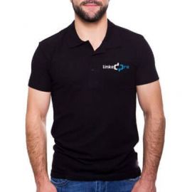 Playera Tipo Polo Color Negro LinkedPRO