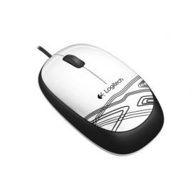 Mouse Logitech M105 Blanco Óptico Alambrico USB 1000 Dpi PC/Mac/Chrome