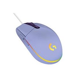 Mouse Logitech G203 Lightsync Gaming Lilac Optico Almbrico Usb Iluminacion Rgb Ajustable 6 Botones